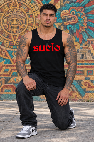 SUCIOWEAR OFFICIAL "SUCIO" Next Level Unisex Tees/Tank  Black/Red
