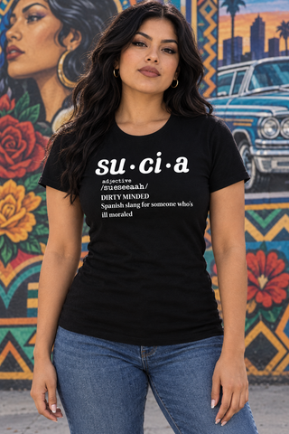 SUCIOWEAR OFFICIAL "Sucia Definition" Next Level Ladies Tees/ Vneck/Tanks Multiple Colors