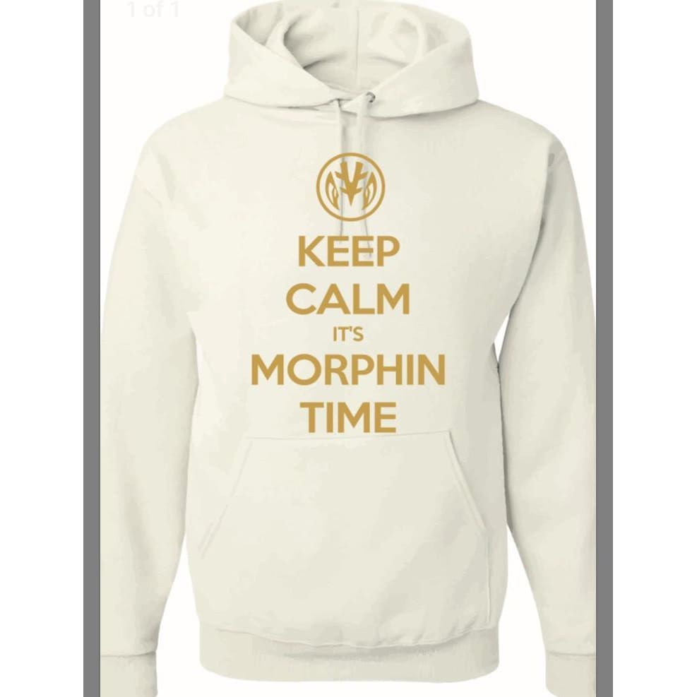 Keep Calm Tigerzord Power Rangers Power Coin Unisex Pullover Hoodie White/gold - Hoodie