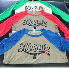Lifestyle Jiujitsu 3/4 Triblend Raglans - Raglan 3/4 Baseball Tees