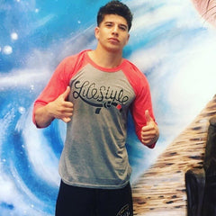 Lifestyle Jiujitsu 3/4 Triblend Raglans - Raglan 3/4 Baseball Tees