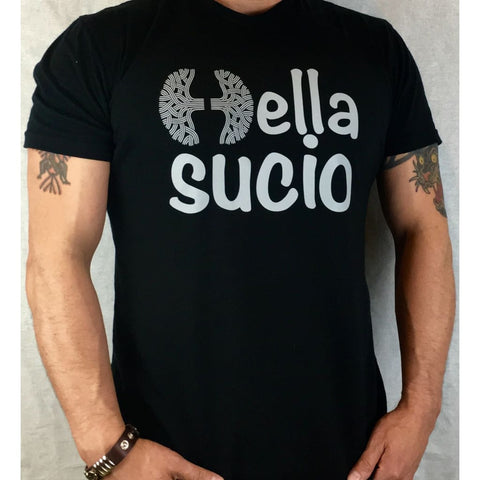 OFFICIAL SUCIOWEAR “Hella Sucio Bay Area” Next Level Unisex Tee Black/Raider Grey
