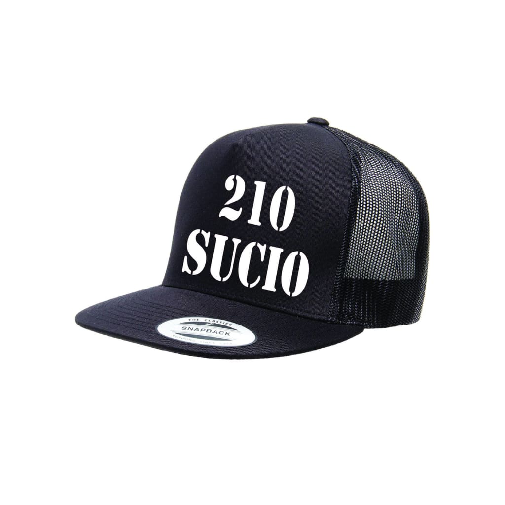 Suciowear Official 210 Sucio Yupoong Adult 5-Panel Classic Trucker Cap Black/white - Hats