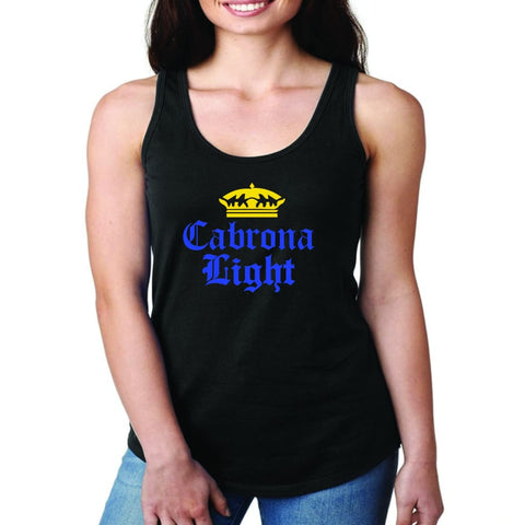 SUCIOWEAR OFFICIAL "Cabrona Light" Next Level Racerback Tanks Black/White