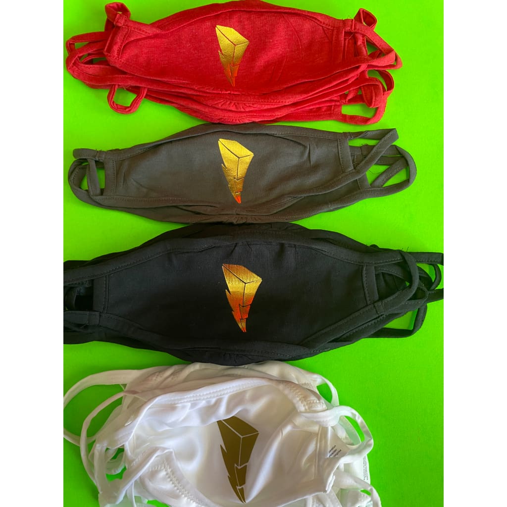 SUCIOWEAR OFFICIAL Gold Lightning Bolt’ Next Level Masks/ Multiple Colors - masks