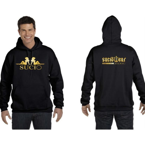 SUCIOWEAR OFFICIAL "SUCIO CHICAS"INDEPENDENT MIDWEIGHT PULLOVER HOODIES GOLD FOILED PRINT/MULTIPLE COLOR HOODIE