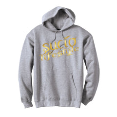 SUCIOWEAR OFFICIAL SUCIO LIFESTYLE GOLD FOILED INDEPENDENT MIDWEIGHT HOODIES BLACK/HEATHER GREY/WHITE COLORS - Hoodie