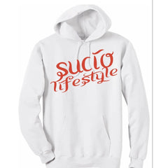 SUCIOWEAR OFFICIAL SUCIO LIFESTYLE TRUE RED INDEPENDENT MIDWEIGHT HOODIES BLACK/HEATHER GREY/WHITE - Hoodie